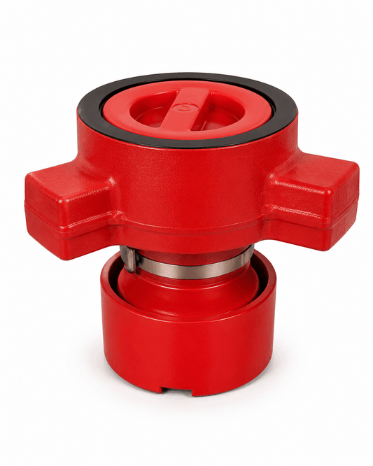 FIG 1502 crossover adapter with 2-inch male wing x 2-inch female threaded connection for high-pressure oilfield flowline and wellhead equipment systems