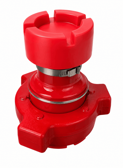 7 inch long FIG 1502 crossover adapter with 3 inch male wing x 2 inch female thread connection for high pressure flowline applications