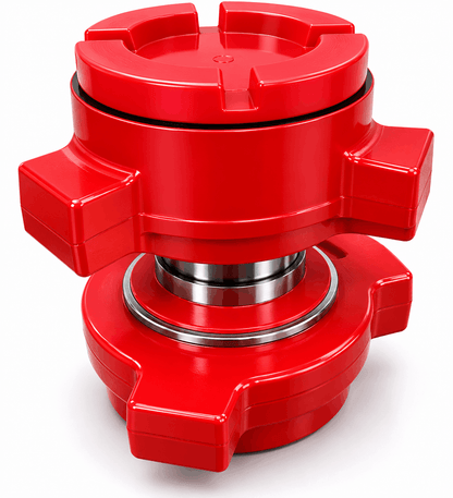 FIG 1502 crossover adapter with 3 inch male wing x 2 inch male wing connection for high pressure flowline and frac iron oilfield applications