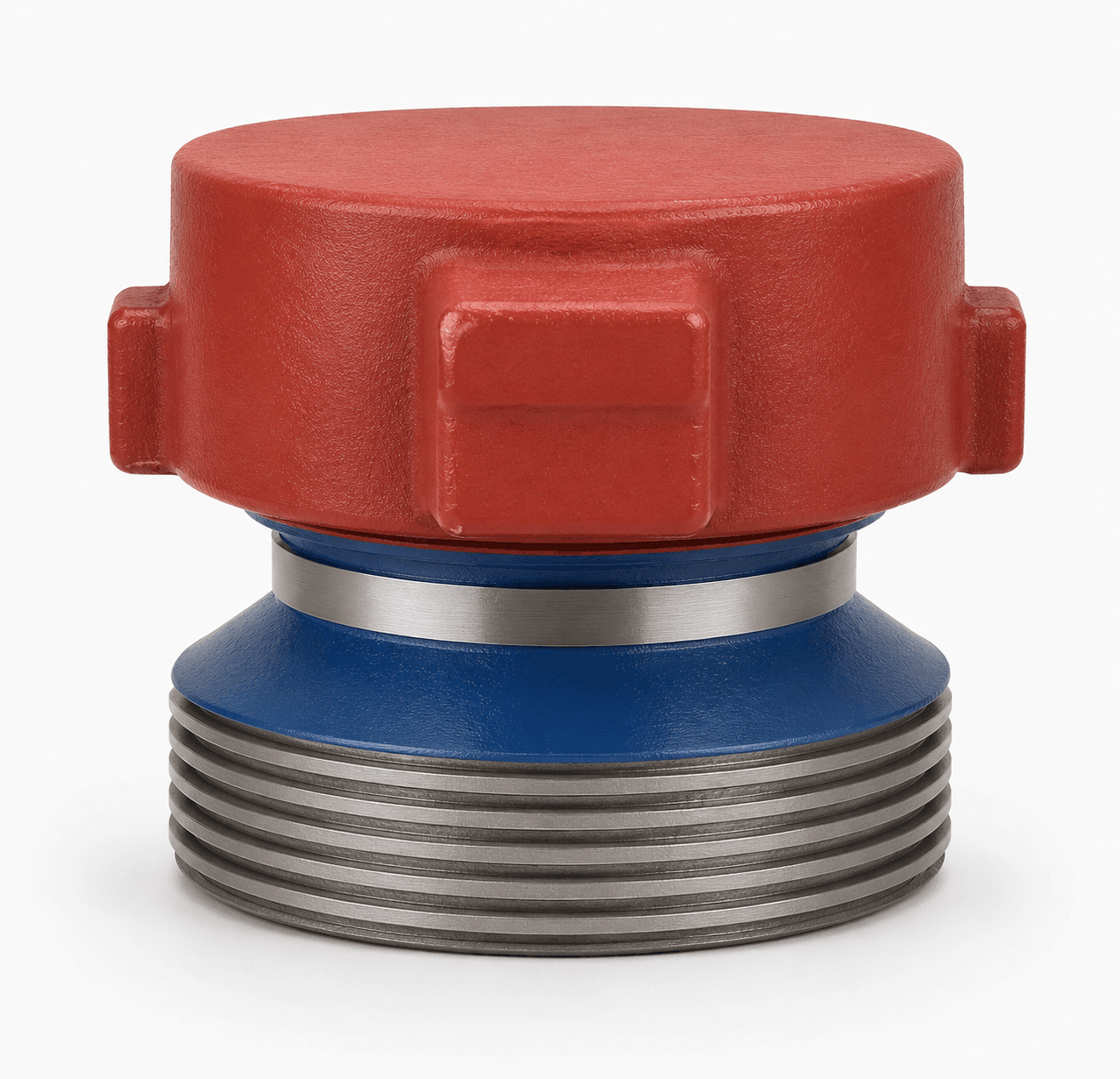 Crossover adapter 4-inch FIG 1002 female thread x 3-inch FIG 1502 male wing for high-pressure flowline and oilfield iron applications.