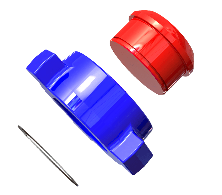 2 inch FIG 1502 male blind wing nut for high pressure oilfield flowline and frac iron sealing applications