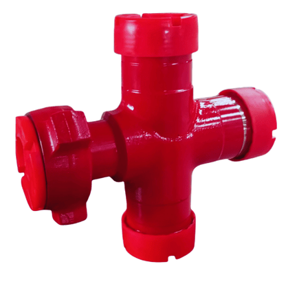 Cross, 3", 1502 F(thread) x F(thread) x F(thread) x M(wing) Standard, 15000 PSI - Blaze Sales & Service