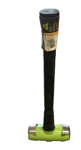 Industrial-grade 20 lb sledgehammer with unbreakable steel-core 24-inch handle for heavy-duty oilfield applications