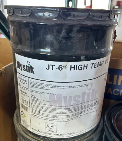 JT-6 high-temperature grease in 5-gallon pail for lubricating plug valves, gate valves, and high-pressure oilfield flowline equipment