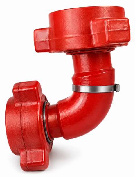 Long Sweep Elbow – 2" FIG 1502 Male (Wing) x 2" FIG 1502 Male (Wing)