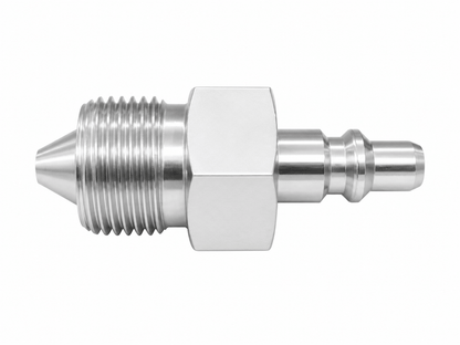Stainless steel 9/16 inch HP male nipple without check rated 30,000 PSI for high pressure oilfield flowline and API 6A equipment