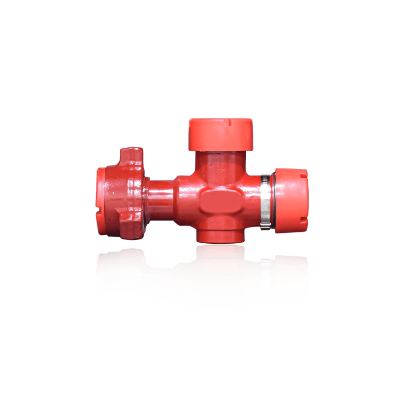 2 inch FIG 1502 tee male wing x female threaded x female threaded for high pressure oilfield flowline and flowback equipment, 1502 iron API 6A fitting