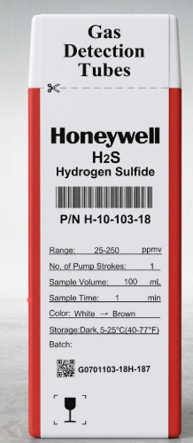 RAE Systems H2S gas detection tubes 25–250 ppm for oilfield safety and hydrogen sulfide monitoring