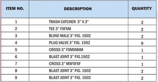 3" * 3" 9, VALVE CATCHER MANIFOLD