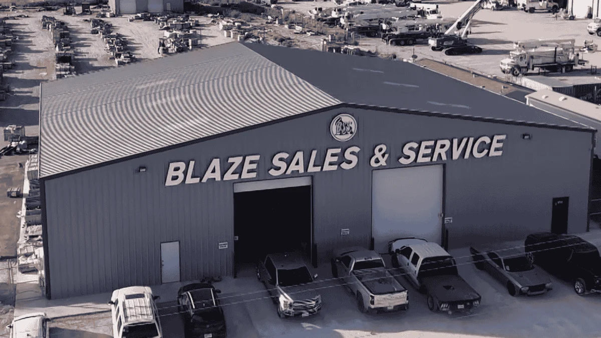 Blaze Sales & Service warehouse and equipment yard