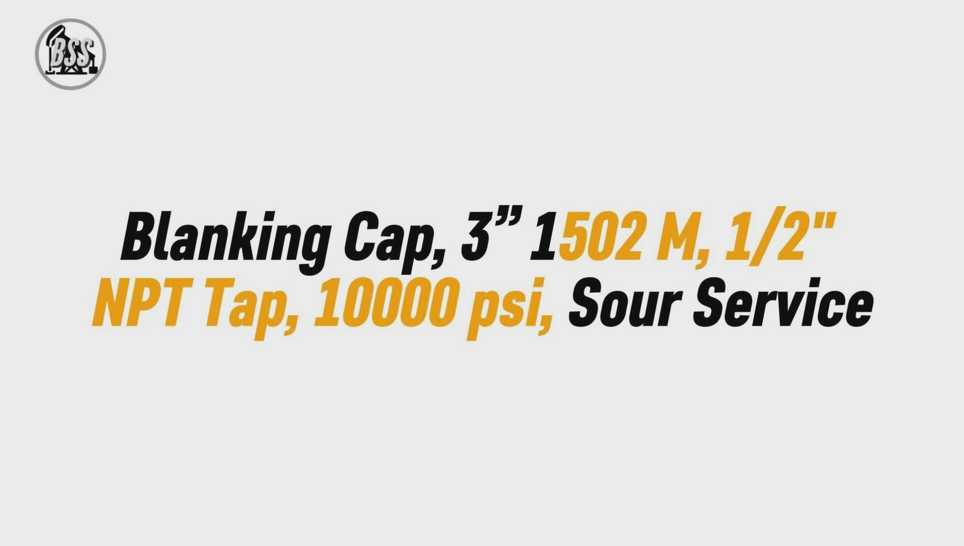 Blanking Cap, 3” 1502 M, 12 NPT Tap, 10000 psi,