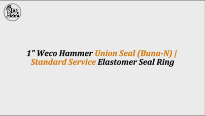1" Weco Hammer Union Seal (Buna-N) | Standard Service Elastomer Seal Ring