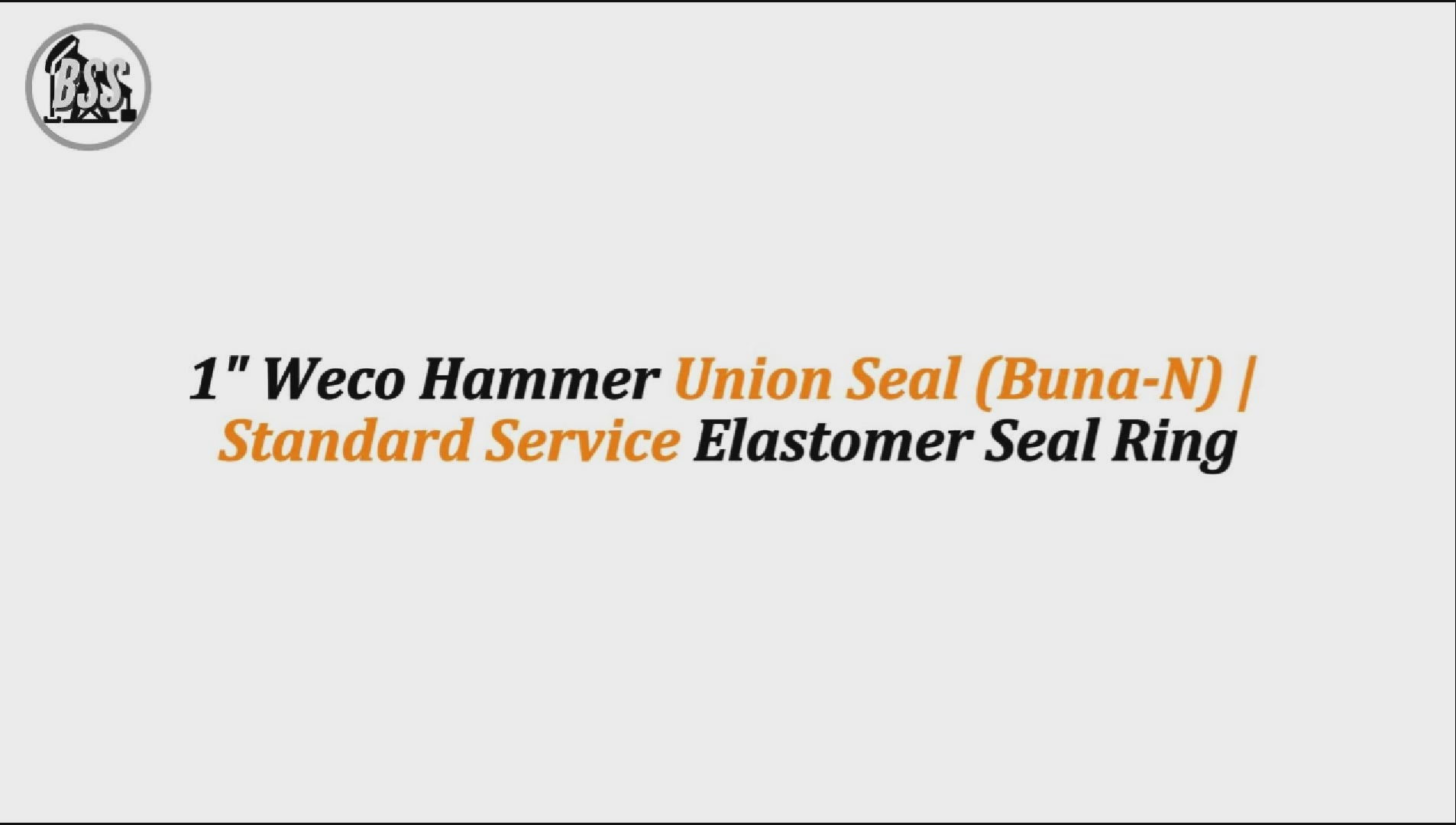 1" Weco Hammer Union Seal (Buna-N) | Standard Service Elastomer Seal Ring