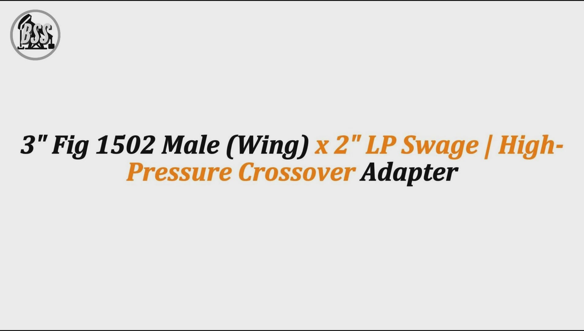 3" Fig 1502 Male (Wing) x 2" LP Swage | High-Pressure Crossover Adapter