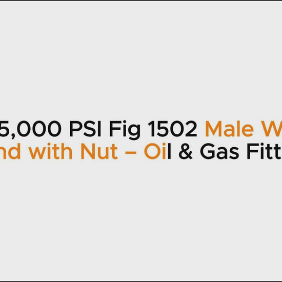 2" 15,000 PSI Fig 1502 Male Wing 
Blind with Nut – Oil & Gas Fitting
