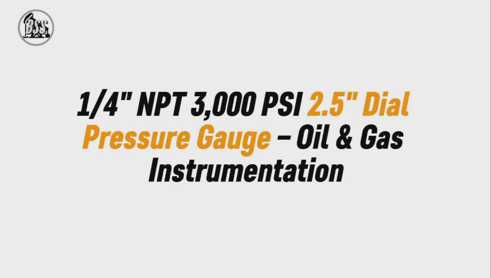 14 NPT 3,000 PSI 2.5 Dial Pressure Gauge –