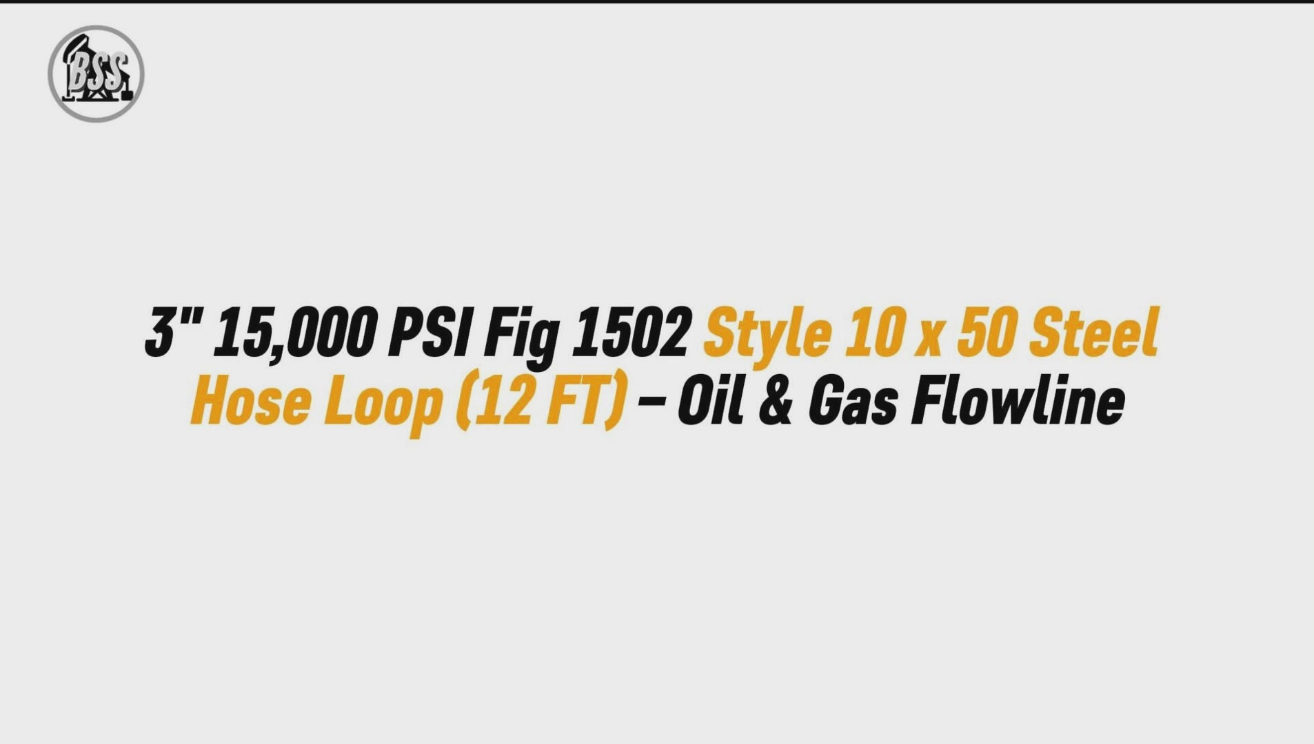 3" 15,000 PSI Fig 1502 Style 10 x 50 Steel Hose Loop (12 FT) – Oil & Gas Flowline