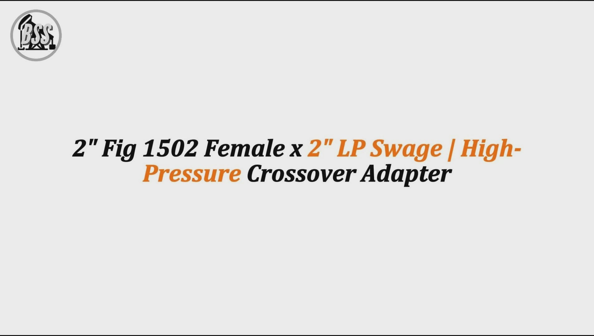 2 Fig 1502 Female x 2 LP Swage High-Pressure C