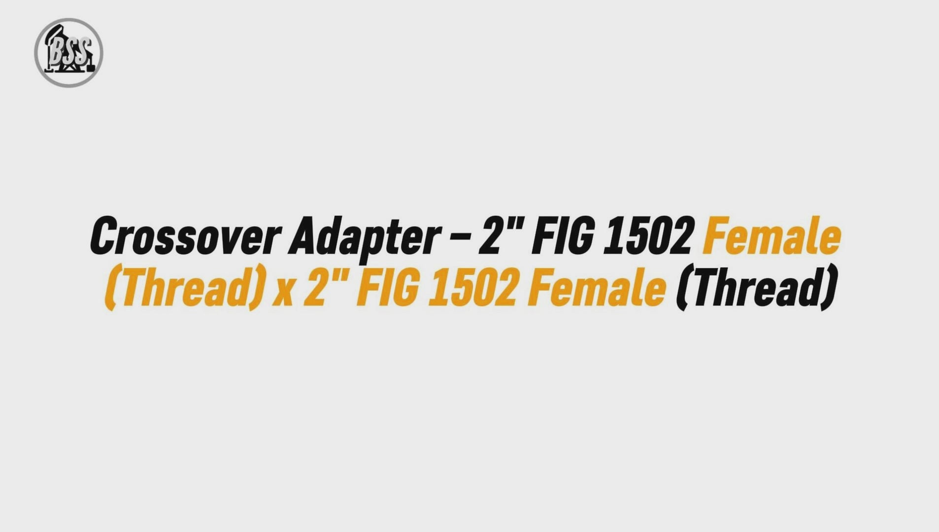 Crossover Adapter – 2" FIG 1502 Female (Thread) x 2" FIG 1502 Female (Thread)