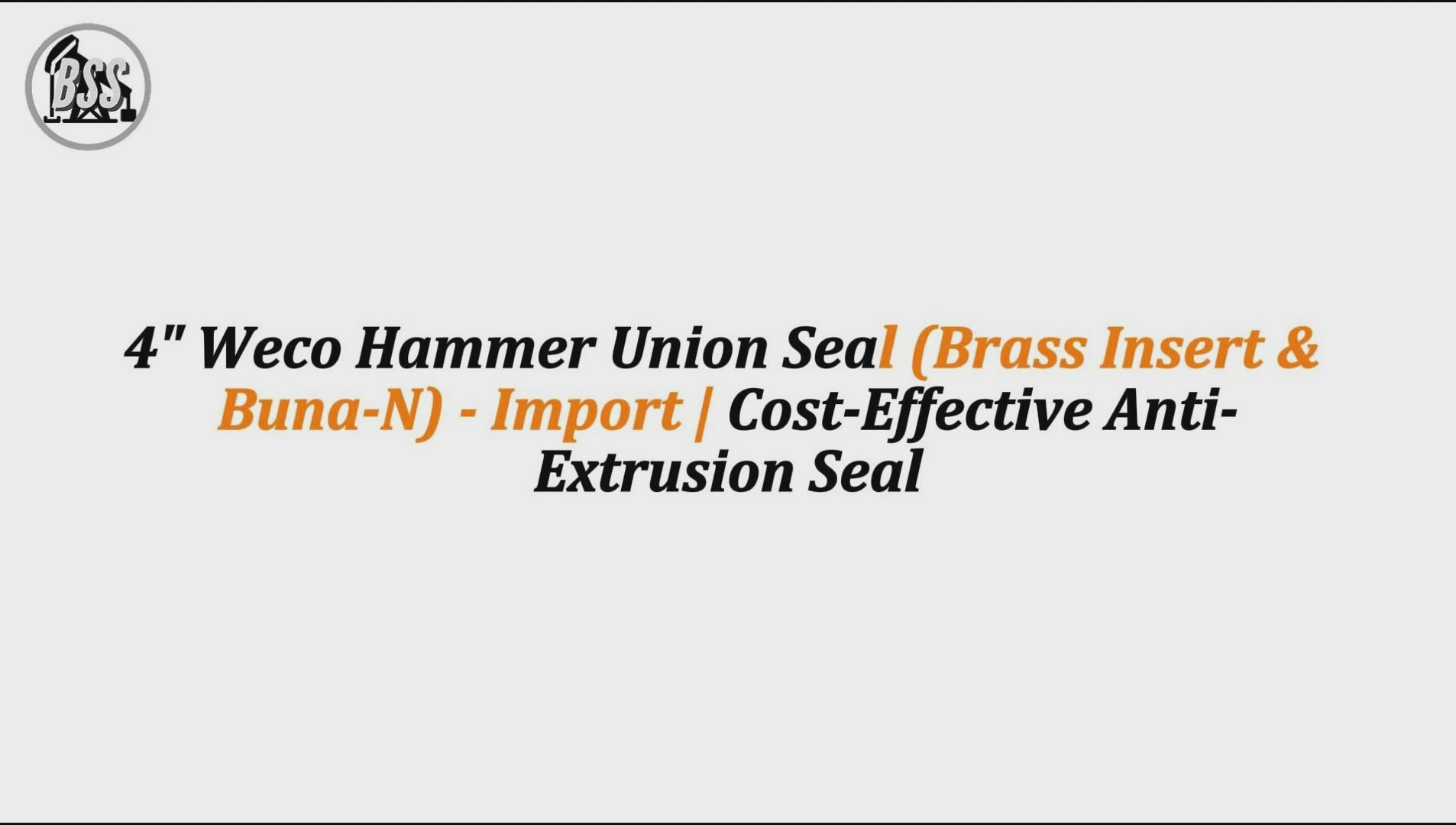4" Weco Hammer Union Seal (Brass Insert & Buna-N) - Import | Cost-Effective Anti-Extrusion Seal