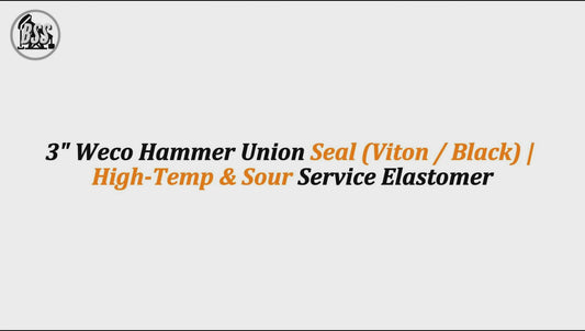 3" Weco Hammer Union Seal (Viton / Black) | High-Temp & Sour Service Elastomer