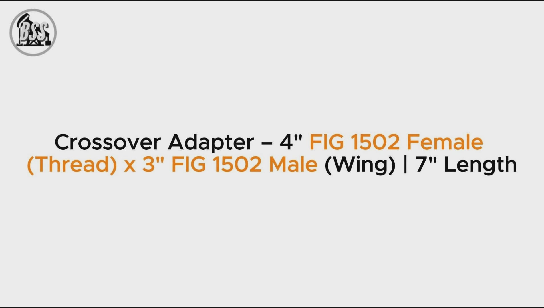 Crossover Adapter – 4FIG 1502 Female (Thread)