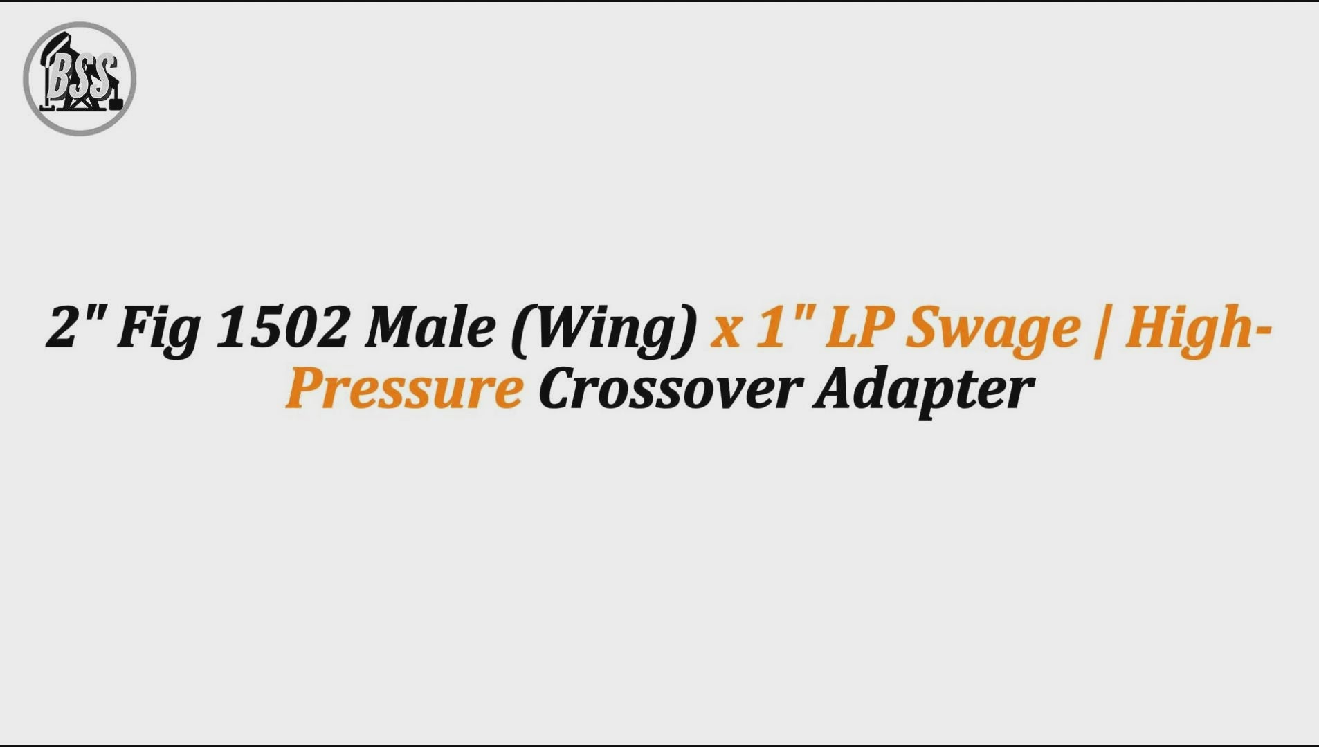 2" Fig 1502 Male (Wing) x 1" LP Swage | High-Pressure Crossover Adapter