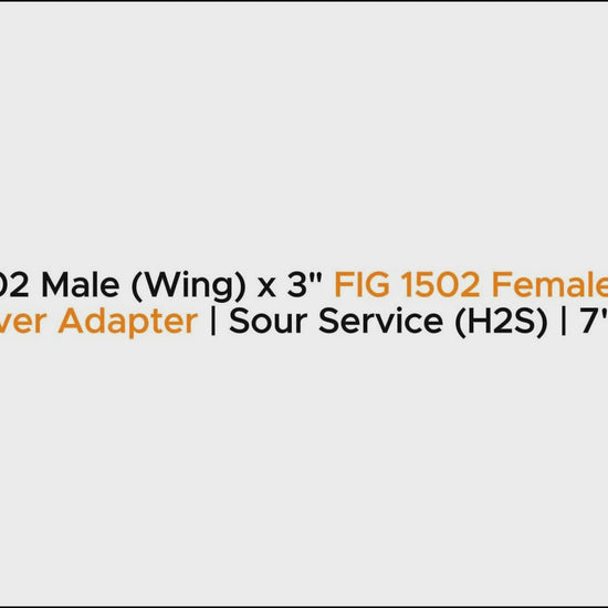 3" FIG 1502 Male (Wing) x 3" FIG 1502 Female (Thread)
 Crossover Adapter | Sour Service (H2S) | 7" Length