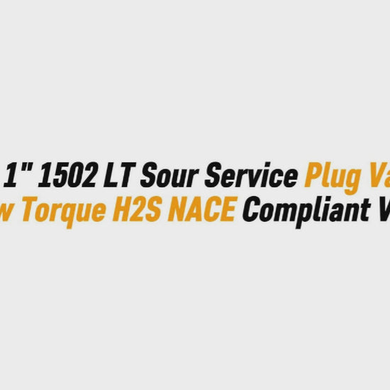 2" x 1" 1502 LT Sour Service Plug Valve | Low Torque H2S NACE Compliant Valve