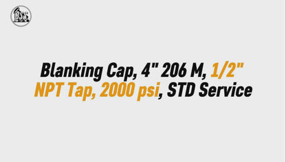 Blanking Cap, 4" 206 M, 1/2" NPT Tap, 2000 psi, STD Service