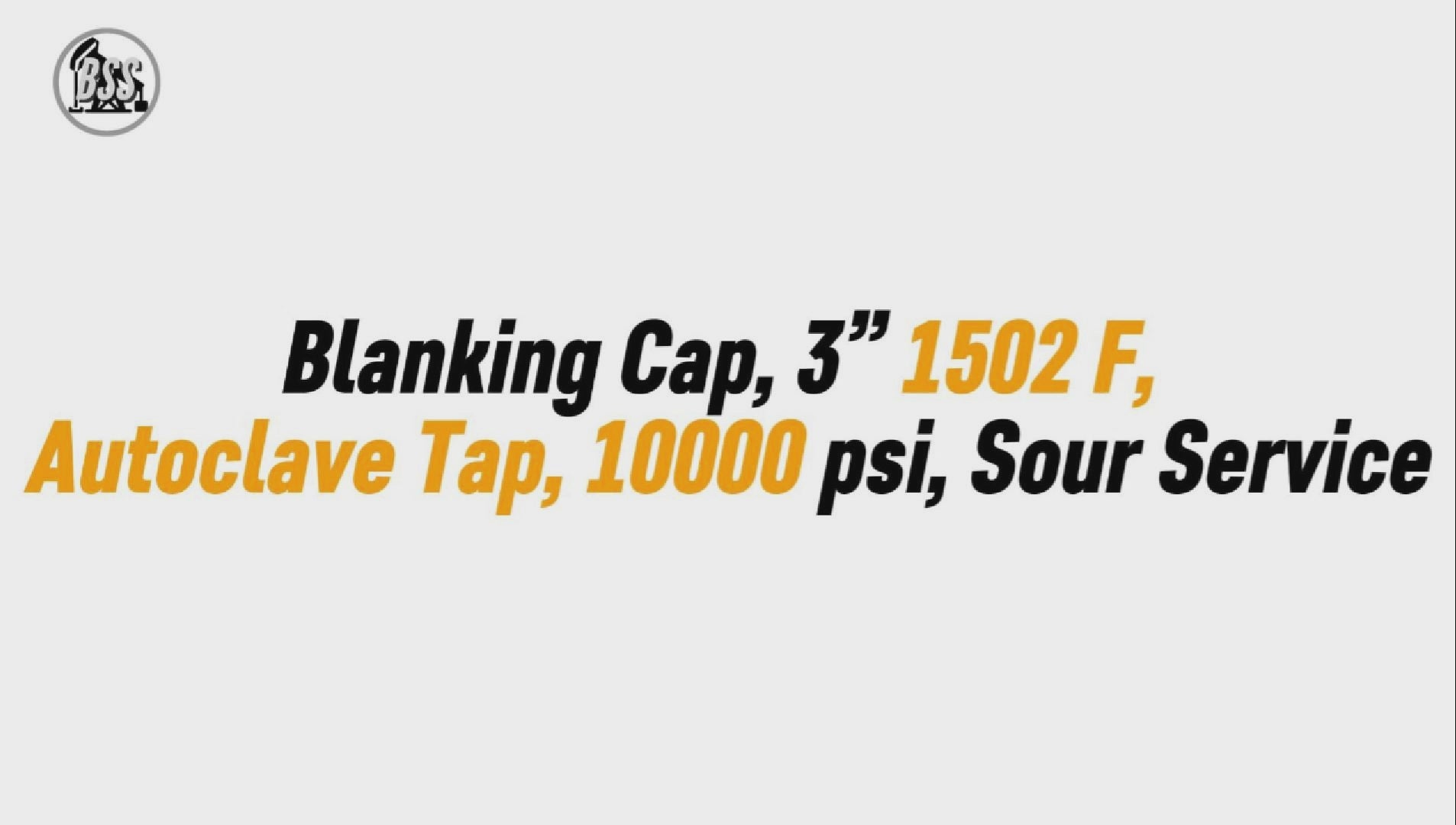 Blanking Cap, 3” 1502 F, Autoclave Tap, 10000 psi