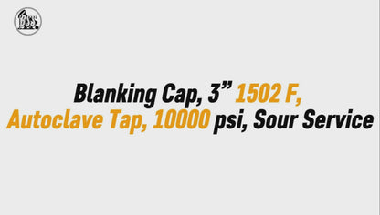 Blanking Cap, 3” 1502 F, Autoclave Tap, 10000 psi
