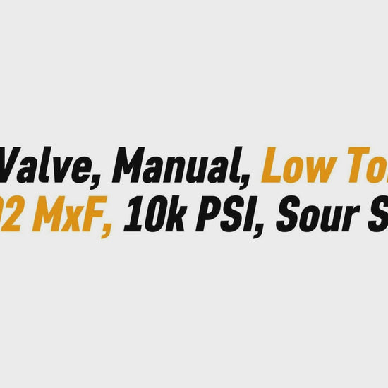 Plug Valve, Manual, Low Torque, 
2" 1502 MxF, 10k PSI, Sour Service