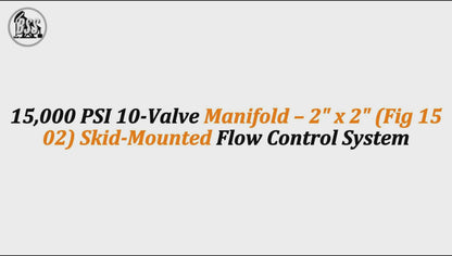 15,000 PSI 10-Valve Manifold – 2" x 2" (Fig 1502) Skid-Mounted Flow Control System