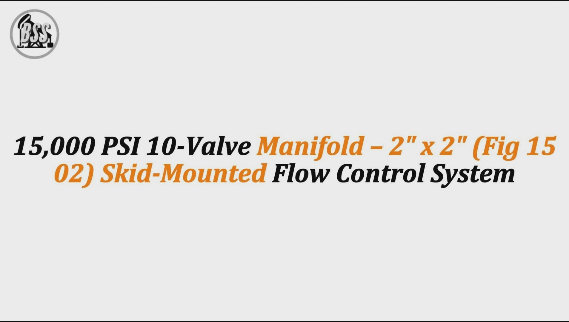 15,000 PSI 10-Valve Manifold – 2" x 2" (Fig 1502) Skid-Mounted Flow Control System