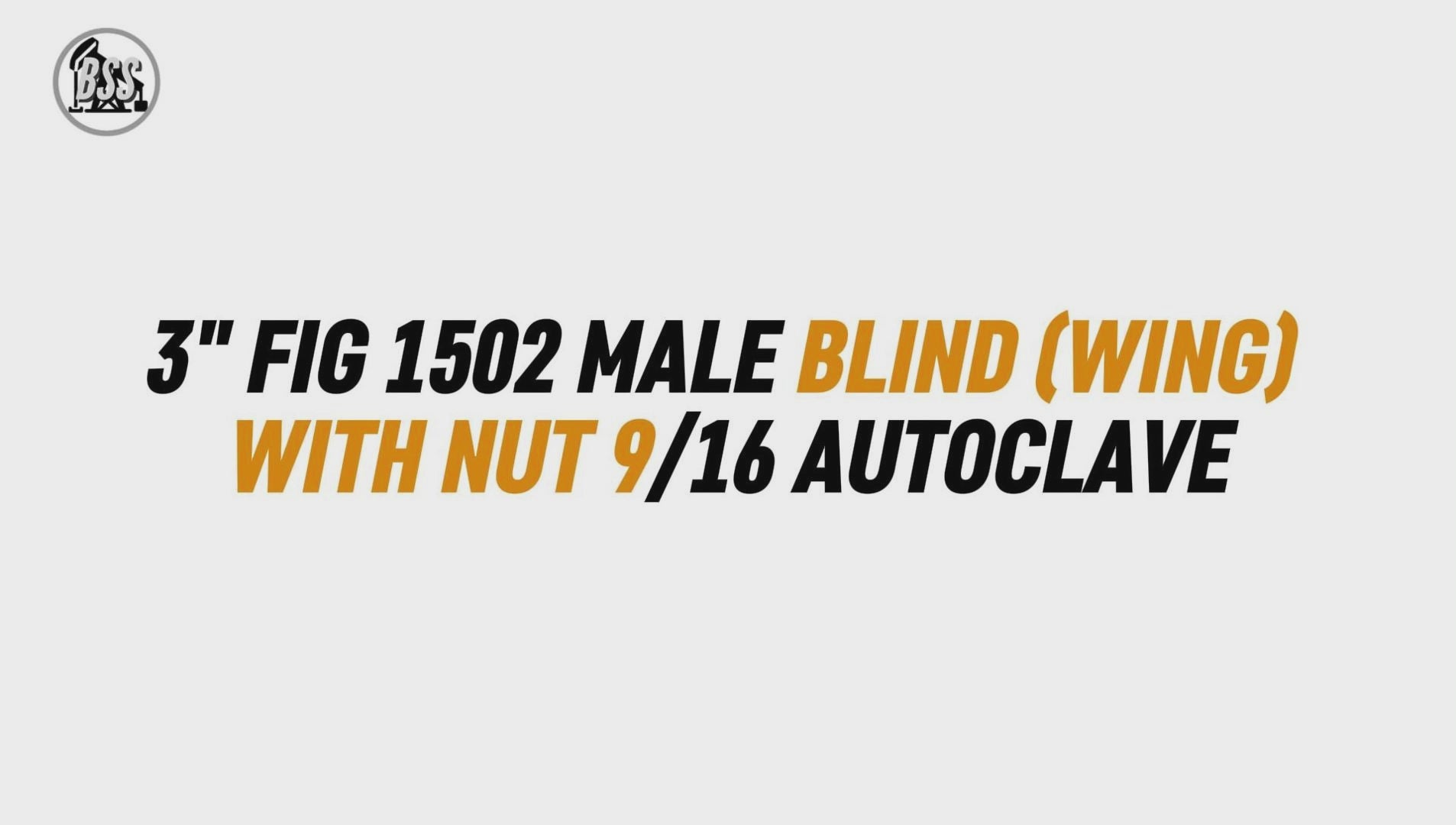 3 FIG 1502 MALE BLIND (WING) WITH NUT 916 AUTOC