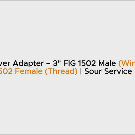 Crossover Adapter – 3" FIG 1502 Male (Wing) x 2" 
FIG 1502 Female (Thread) | Sour Service (H2S)