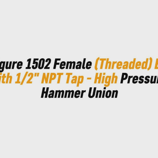 2" Figure 1502 Female (Threaded) Blind with 1/2" NPT Tap - High Pressure Hammer Union