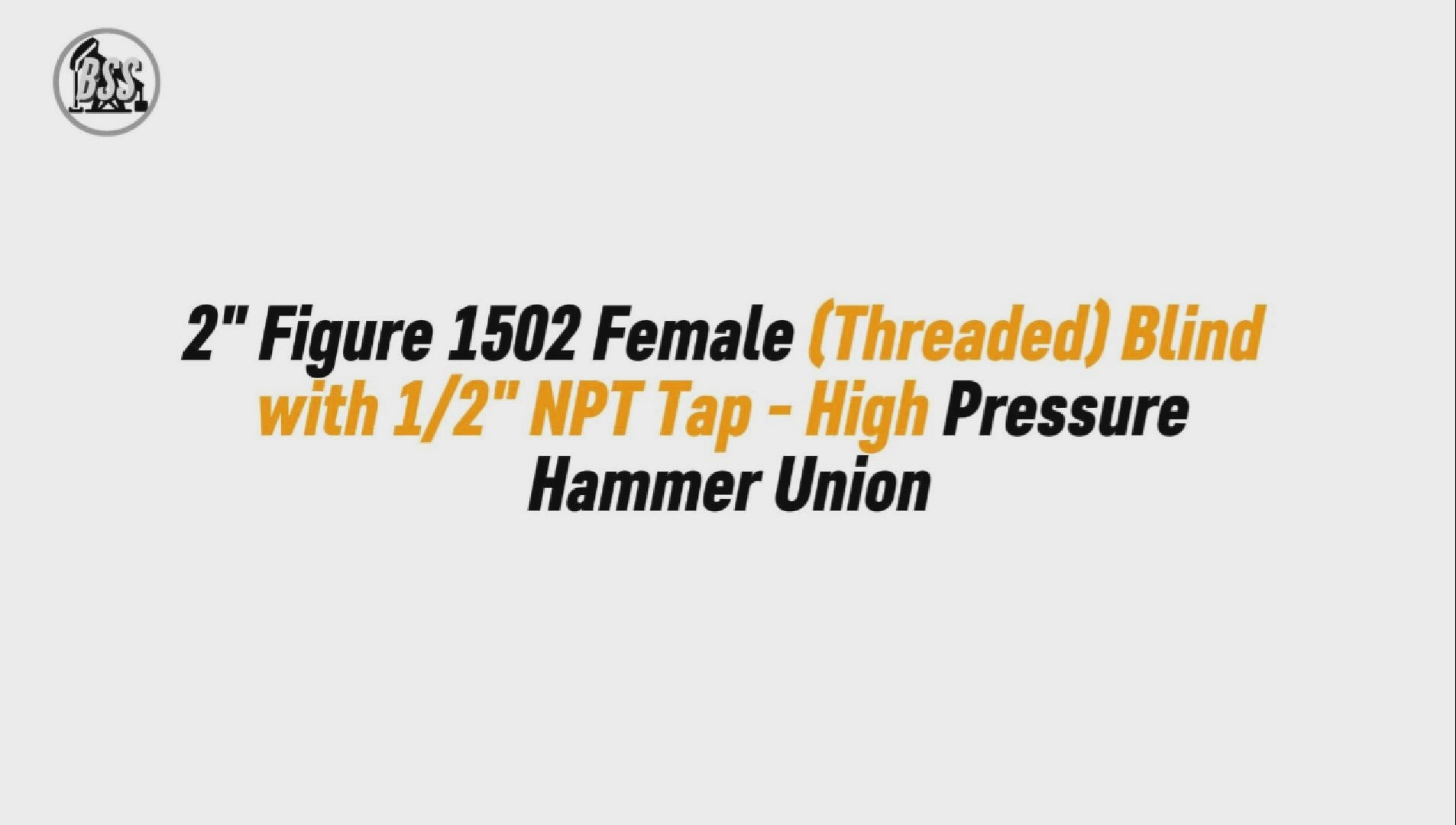 2" Figure 1502 Female (Threaded) Blind with 1/2" NPT Tap - High Pressure Hammer Union