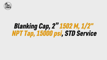 Blanking Cap, 2” 1502 M, 12 NPT Tap, 15000 psi,