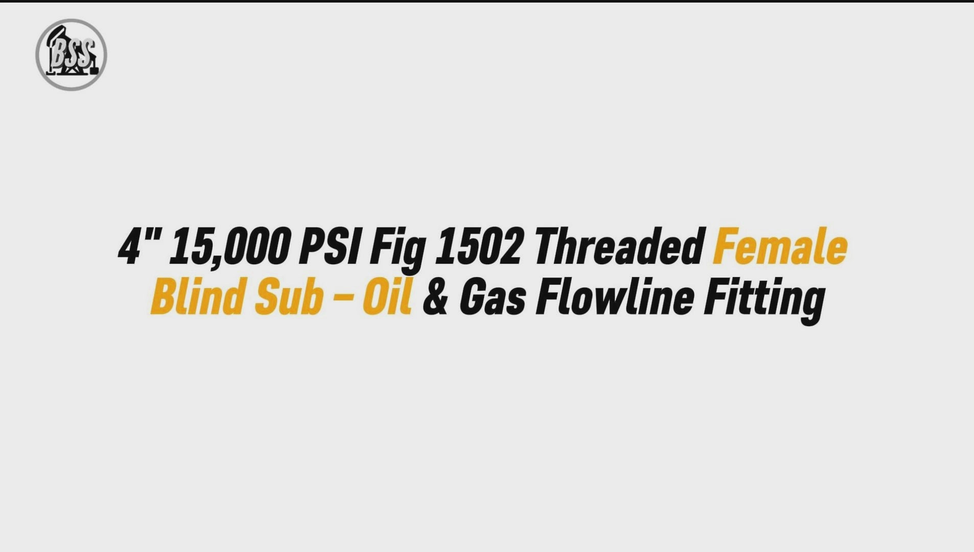4" 15,000 PSI Fig 1502 Threaded Female Blind Sub – Oil & Gas Flowline Fitting