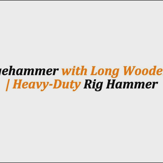 8 lb Sledgehammer with Long Wooden Handle | Heavy-Duty Rig Hammer