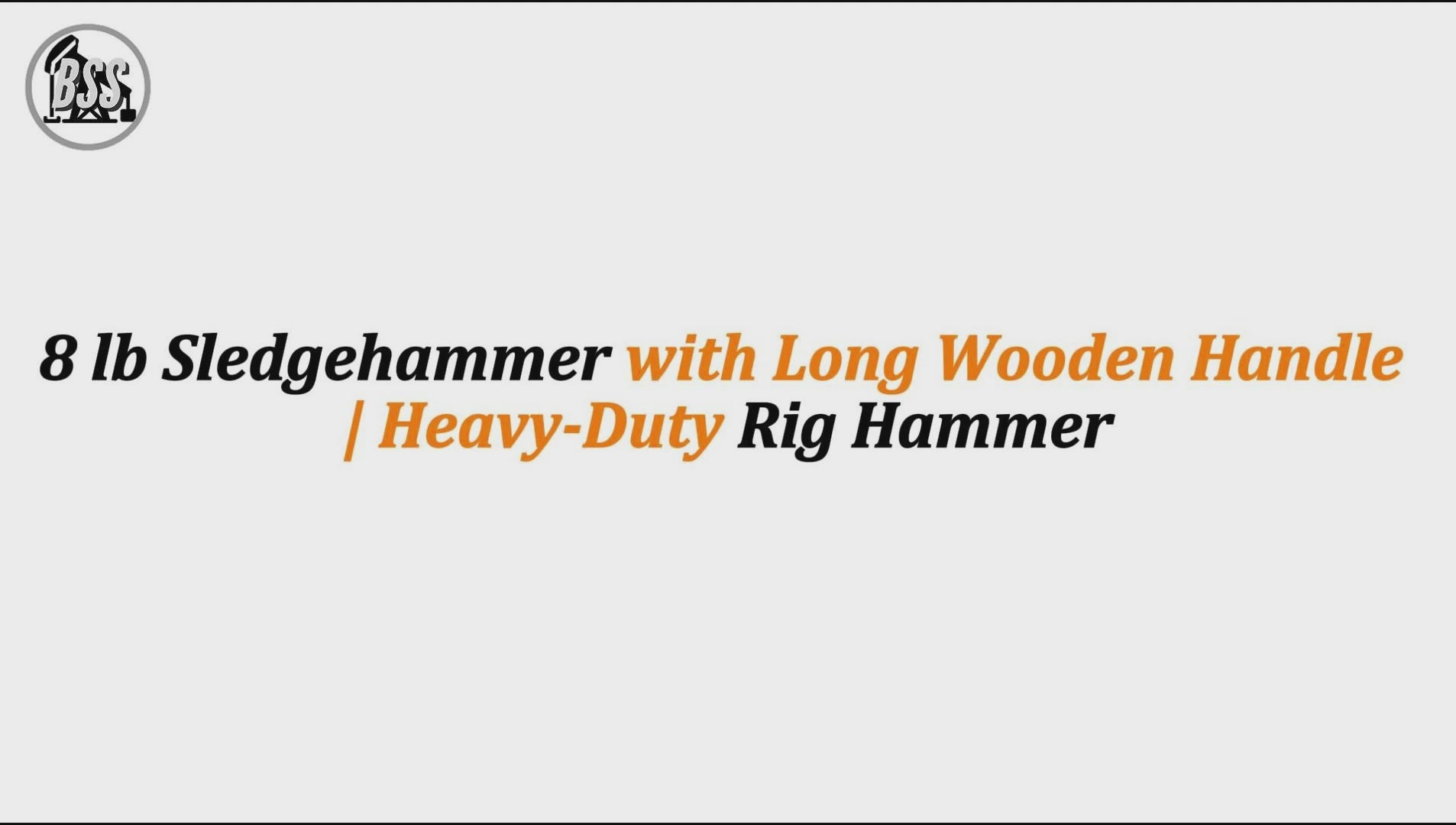 8 lb Sledgehammer with Long Wooden Handle | Heavy-Duty Rig Hammer
