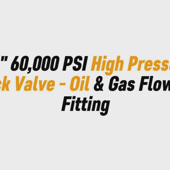 1/4" 60,000 PSI High Pressure Check Valve - Oil & Gas Flowline Fitting