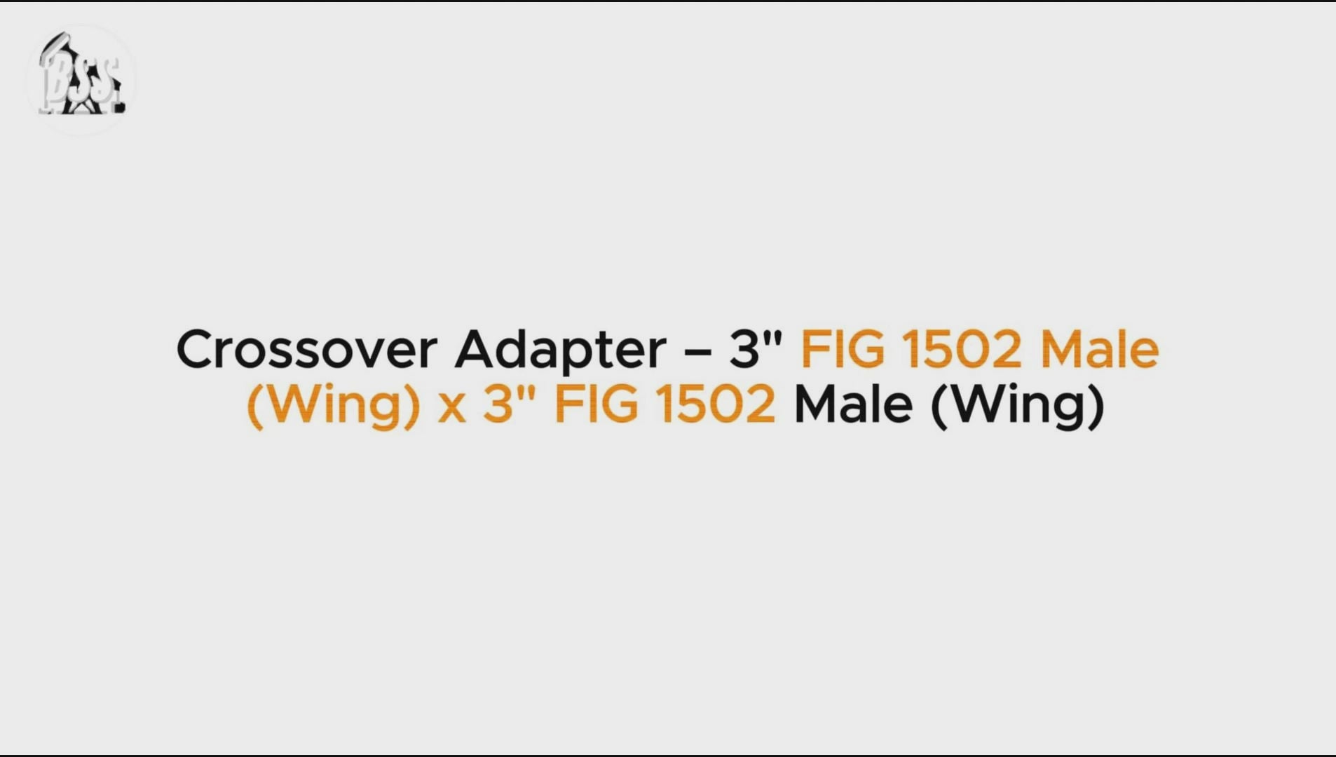 Crossover Adapter – 3" FIG 1502 Male
 (Wing) x 3" FIG 1502 Male (Wing)