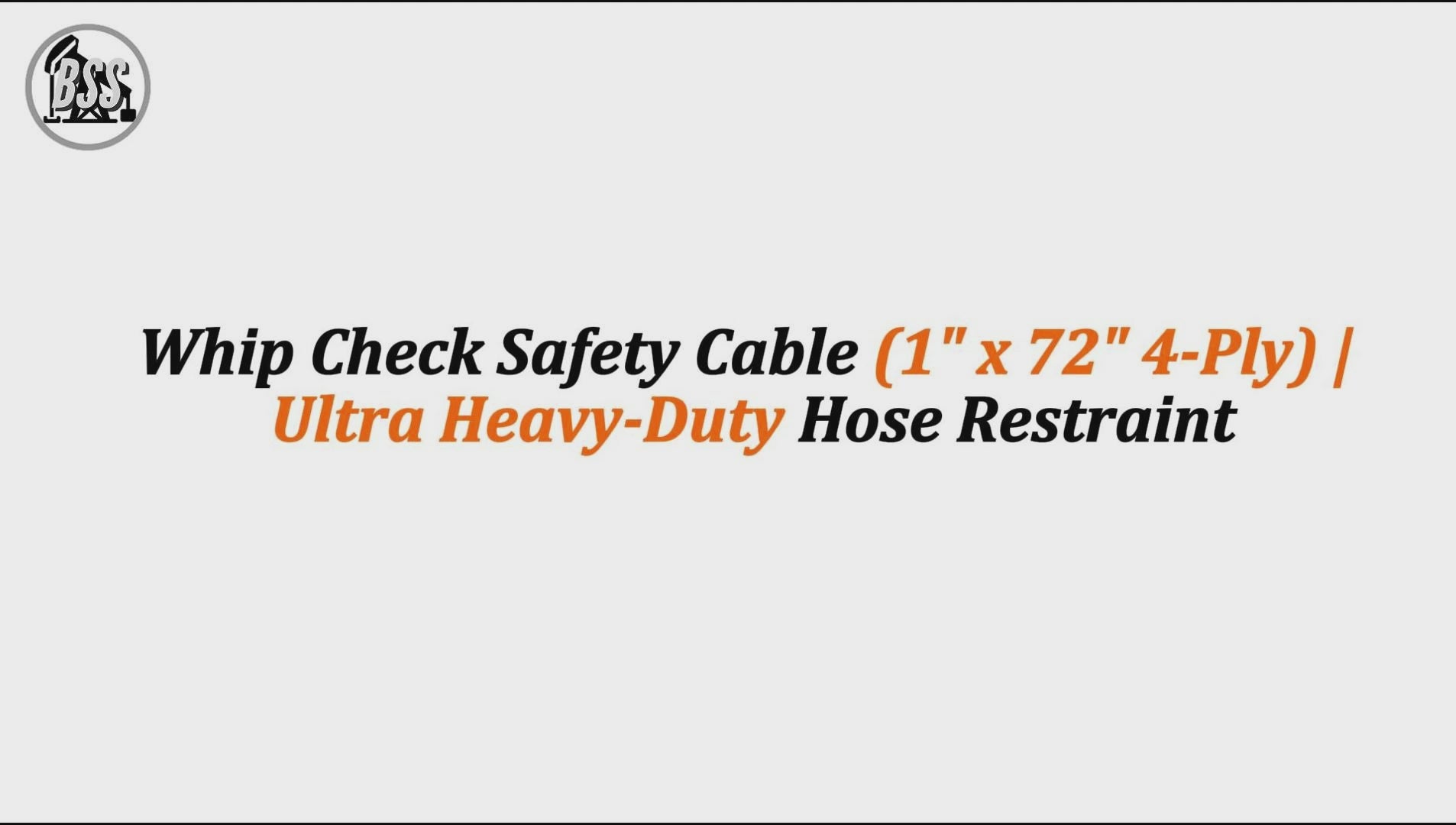 Whip Check Safety Cable (1" x 72" 4-Ply) | Ultra Heavy-Duty Hose Restraint