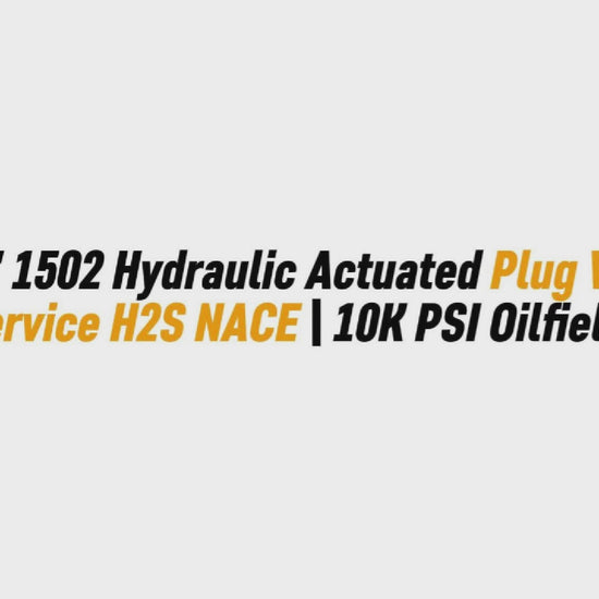 3" x 3" 1502 Hydraulic Actuated Plug Valve | Sour Service H2S NACE | 10K PSI Oilfield Valve