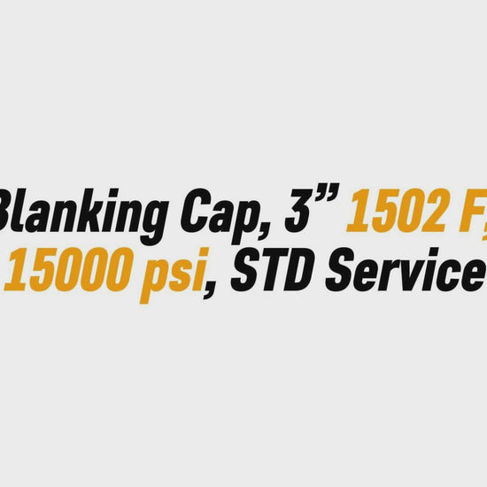 Blanking Cap, 3” 1502 F, 15000 psi, STD Service