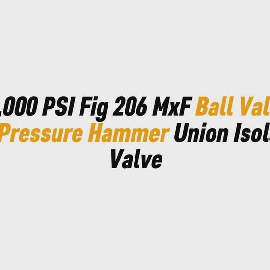 4" 2,000 PSI Fig 206 MxF Ball Valve – Low-Pressure Hammer Union Isolation Valve