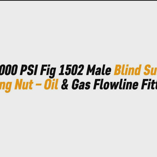 3" 15,000 PSI Fig 1502 Male Blind Sub with Wing Nut – Oil & Gas Flowline Fitting